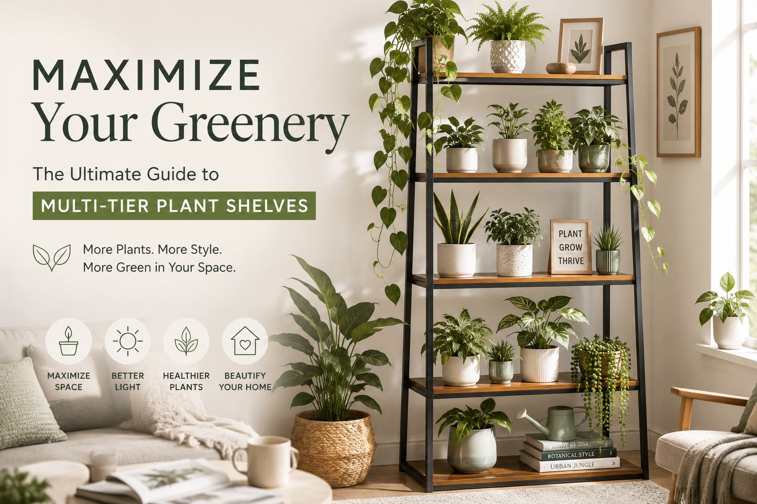 Maximize Your Greenery: The Ultimate Guide to Multi-tier Plant Shelves 🪴