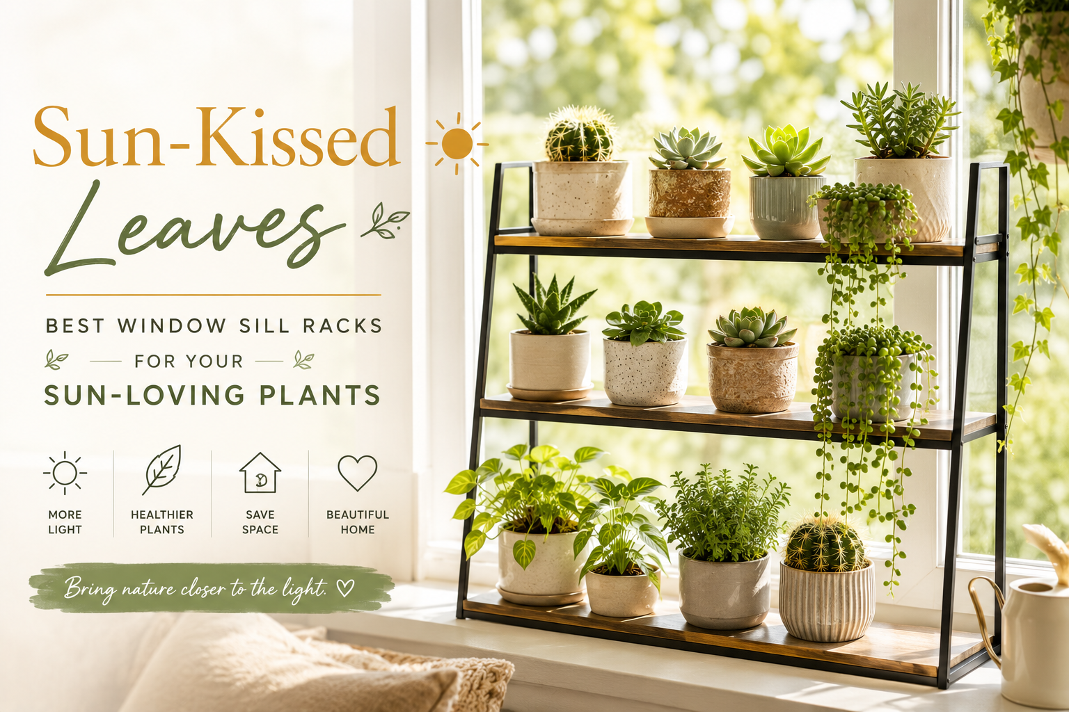 Sun-Kissed Leaves: Best Window Sill Racks for Your Sun-Loving Plants ☀️