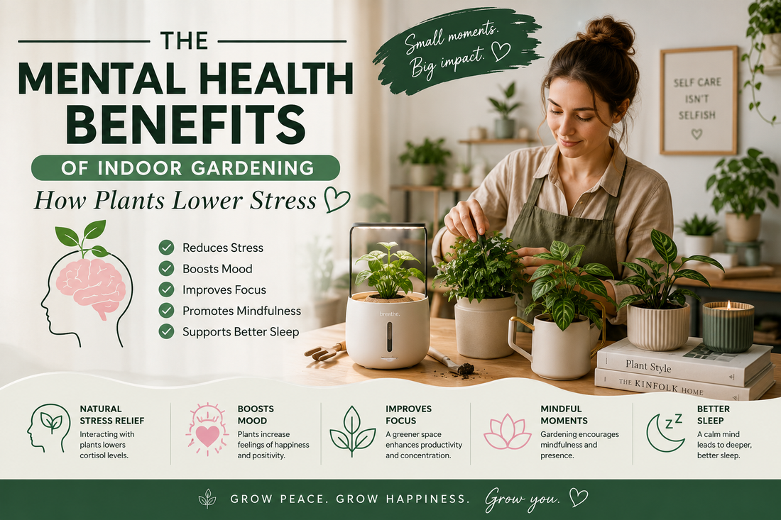 The Mental Health Benefits of Indoor Gardening: How Plants Lower Stress 🧠💚