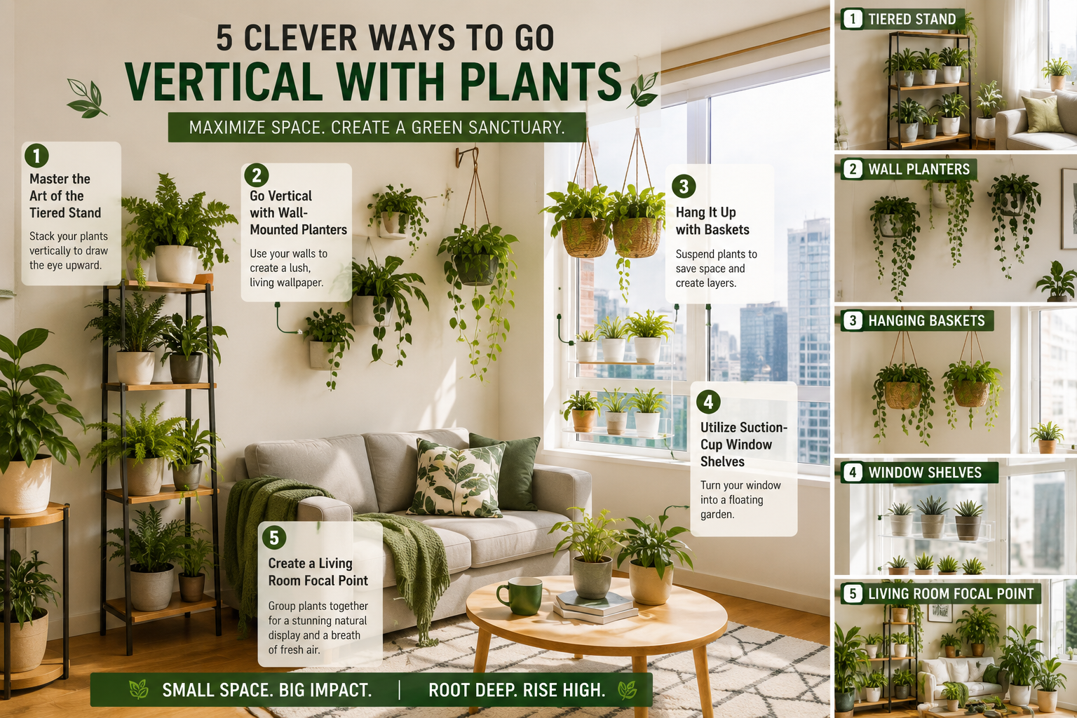 5 Creative Ways to Turn Your Tiny Apartment into a Lush Vertical Garden 🏙️🌿