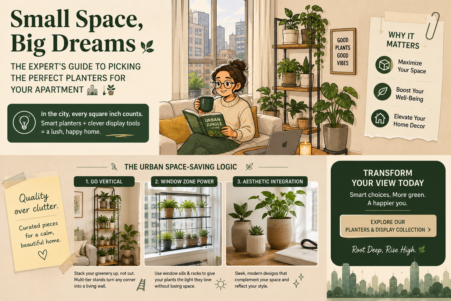Small Space, Big Dreams: The Expert's Guide to Picking the Perfect Planters for Your Apartment 🏙️🪴