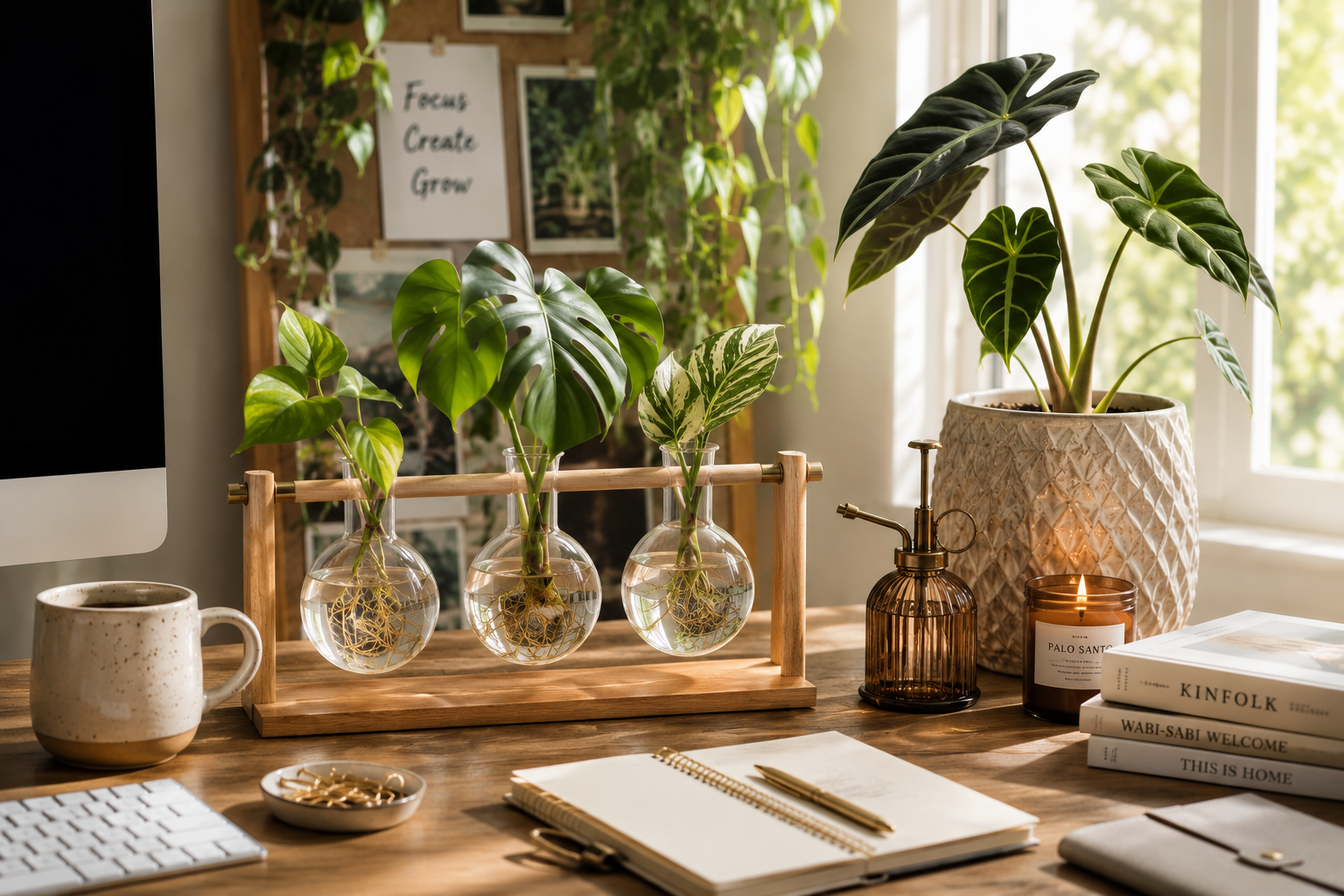 Rooting for You: How to Style an Aesthetic Propagation Station on Your Desk ✨🌱