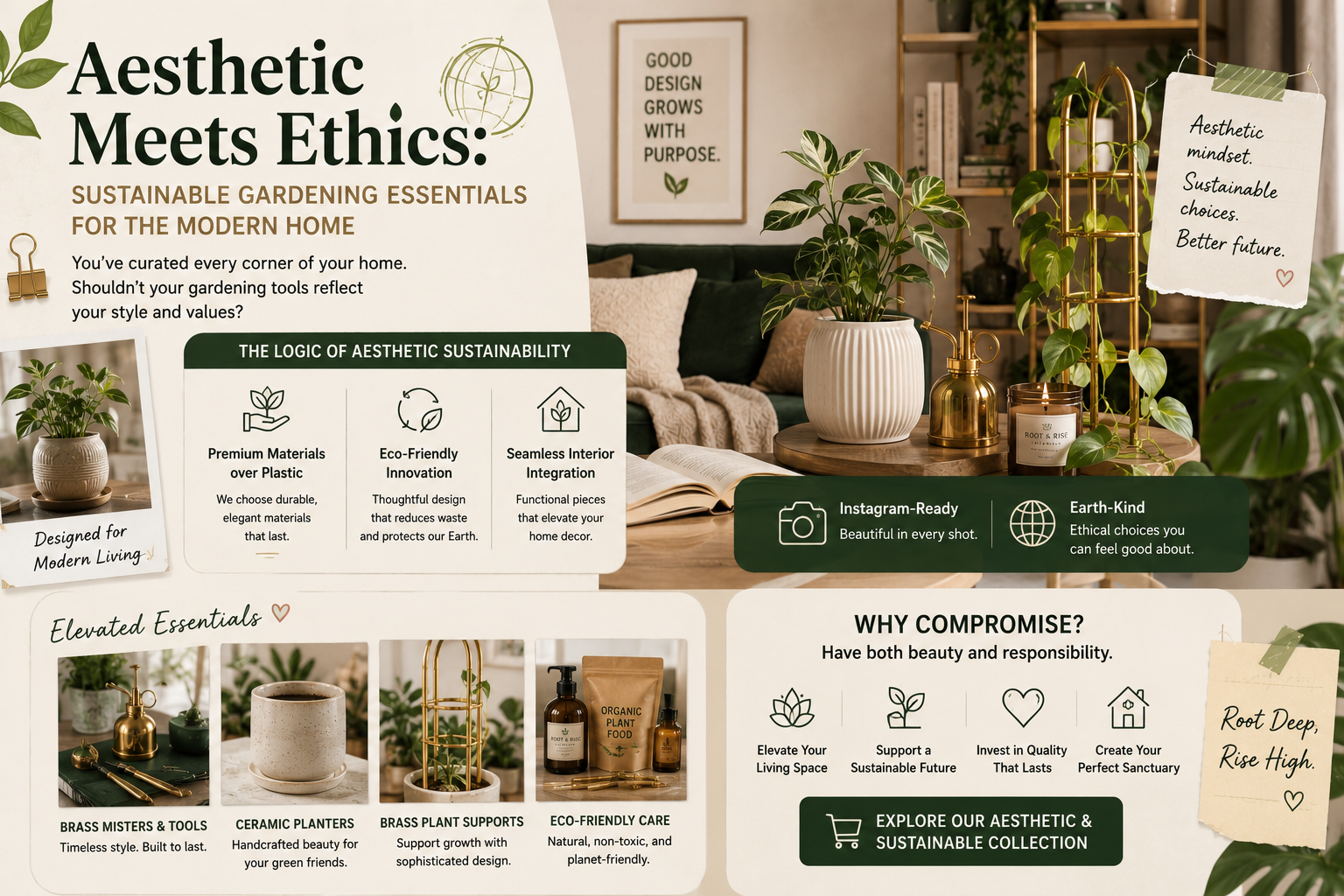 Aesthetic Meets Ethics: Sustainable Gardening Essentials for the Modern Home ✨🌍