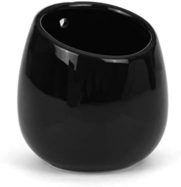 Succulent Wall Planter - Black Ceramic Mounted Vase - Plant Pot for Living Wall (1 Pack/Modern/Black)