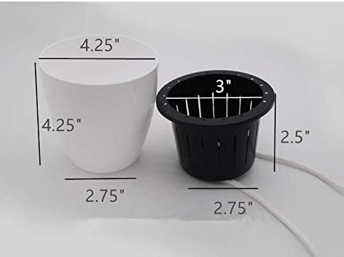5 Pack Lazy Flower Pots Water Plants Pot/Self Watering Planter with Visible Water Level,Flower Root Care Seedlings Nursery Pot Planter Plants Pots Indoor Out Flowerpot Window Balcony (White)