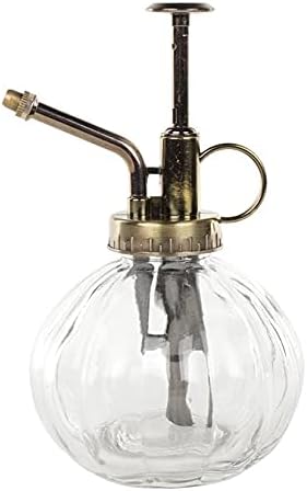 Syndicate Home & Garden Vintage Glass Plant Mister - Water Mister for Air Plants Succulents Bromeliads & More - Thick Glass & Heavy Duty Plastic Pump Plant Spritzer - Crystal - 6.5" High