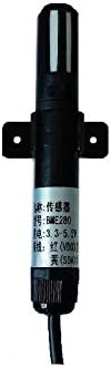 Taidacent Outdoor 3.3V 5V IIC I2C Digital Temperature Humidity Atmospheric Barometric Air Pressure Sensor Probe BME280 (2m, Black)