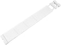 Expanding Narrow Closet Shelf Tension Rod Slim Cupboard Divider Hanger Adjustable Cabinet Organization Storage Rack Windowsill Bathroom Shelving Unit for Small Space - White