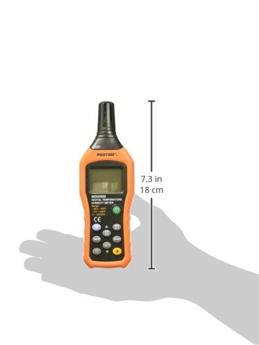 Protmex PT6508 Temperature Humidity Meter, Digital Thermometer Hygrometer Monitor with Ambient, Dew Point, Wet Bulb for Indoor/Outdoor MIN, MAX, Data Hold, LCD Backlight
