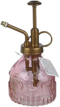 Pink Transparent Glass Watering Spray Bottle,Plant Mister with Plastic Bronze Plastic Pump for Indoor Potted Plant, Outdoor Indoor Garden, Plants, Cleaning Solutions- Set of 2