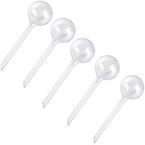 4 Pcs Clear Plant Watering Globes,Plastic Self-Watering Bulbs,Flower Automatic Watering Device,Garden Waterer for Plant Indoor Outdoor Stakes, Vacation Plant Care, Water Conservation Device