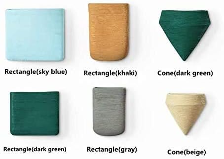 Resin Planters Geometric Wall Planters Indoor Plant Pots Colorful Wall-Mounted Flower Pots Vertical Plant Container Air Plant Holder Wall Vase for Cactus Succulents Herbs and More … (6 Mixed)