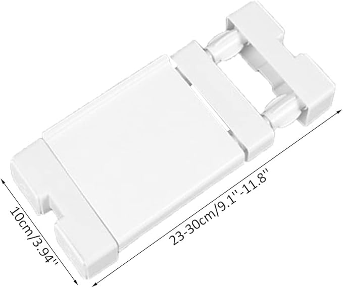Extendable Narrow Closet Tension Shelf Slim Cupboard Divider Rod Adjustable Cabinet Organization Storage Rack Windowsill Bathroom Shelving Unit for Small Space - White