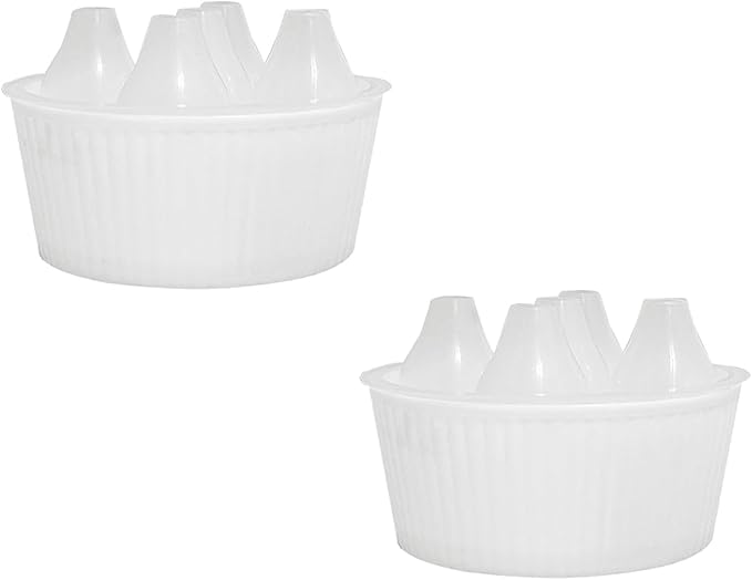 Tulip Planter, Planting Pot 3/5 Hole Design Vertically Ribbed Body Sturdy Base, Bulb Planter for Hydroponic Growing for Tulips Daffodil Bulbs(5Hole-WH)