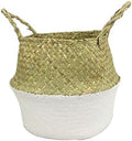 1pc Handmade Bamboo Storage Baskets Nordic Foldable Laundry Straw Wicker Rattan Seagrass Belly Garden Flower Pot Planter Basket