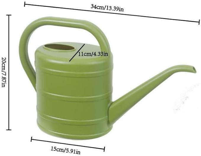 MYCENSE Watering Can Ergonomic Handle Easy to Use 2L Long Spout Water Can Watering Bucket for Flowers Kids Adults Yard Indoor Plants, Green