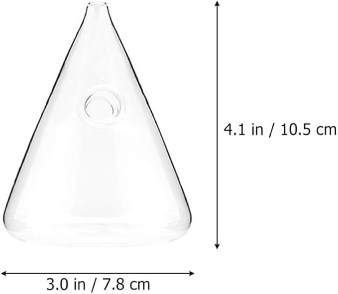 Geometric Glass Hydroponic Planter Set of 3 Wall Mounted Hanging Vases for Indoor Home Décor and Plant Propagation
