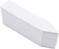 Quluxe 100 Pcs 4 Inch White Plant Markers Plastic Plant Name Tags Seedling Garden Labels Marker for Gardener