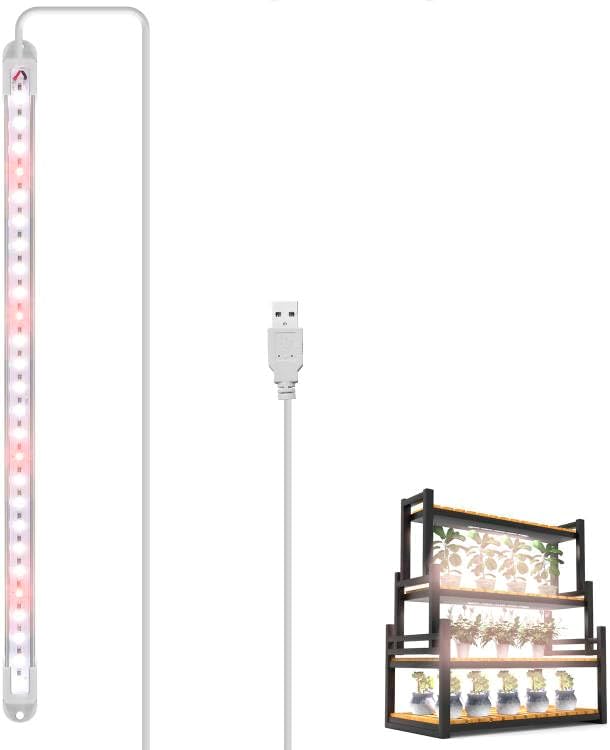 LED Grow Light Strip for Indoor Plants, Full Spectrum Sunlike Plant Lights Growing Lamps for Hydroponics Succulent Veg and Flowers (Not Includes Adapter)