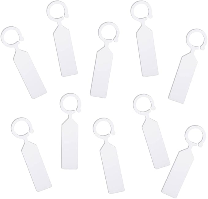 MHY 400 Pcs Thick Plastic Plant Labels - Garden Waterproof Plant Tree Tags - 4.3 inch Color Hanging Plant Markers for Plants, Potted Plants, Nurseries, Trees，Gardening（White）