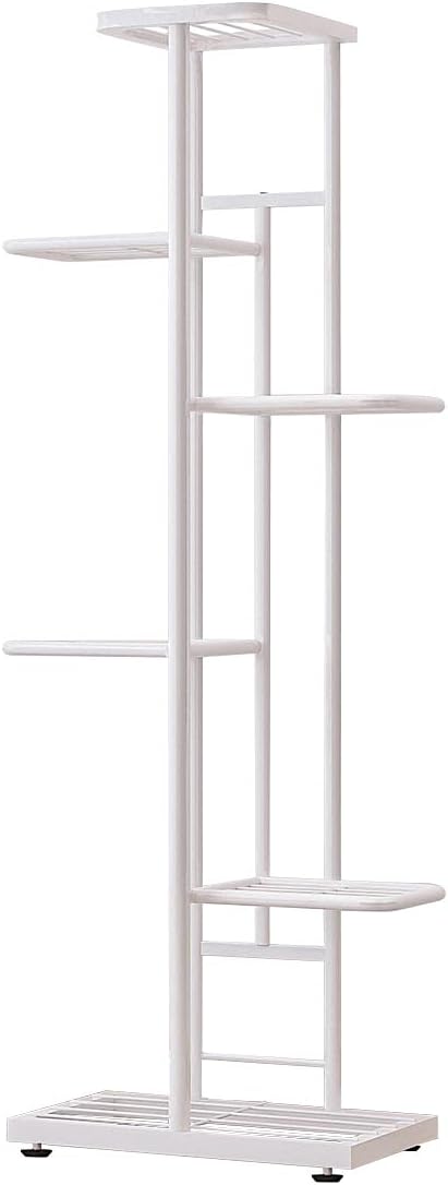 MTB Garden 6 Tier Metal Plant Stand for Indoor Outdoor Flower Pot Display Planter Shelf, White