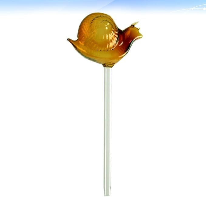 Hemoton 3PCS Plant Watering Globes Glass Self Watering Globes Automatic Watering Device Snail Shaped Water Globes Plant Watering Bulbs for Indoor Outdoor Plants (Random Color)