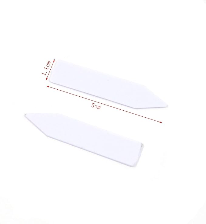 Quluxe 200 Pcs 2" White Plant Name Tags Plant Label Stakes Plastic Garden Markers for Outdoor Garden