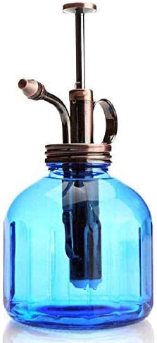 Plant Mister-Blue Glass Bottle & Brass Sprayer (Antique Copper)