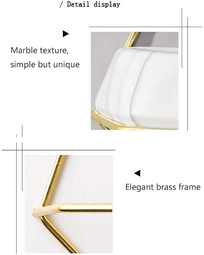 Diamond Wall Planters,Geometric Wall Flower Vases Set,Wall Mounted Plant Holder Vase,Ceramic Air Plants Hanging Holder Pots,Cactus Faux Plant Containers Modern Indoor Decor for Home Office (Golden B)