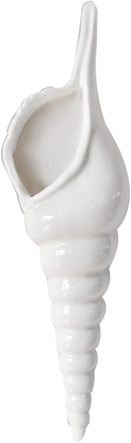 Ceramic Hanging Planter Wall Planter Modern Flower Plant Pots Seashell Conch Flower Vase Home Decor Living Room Background Wall Decorated Plants Planter Hanging Planters (B)