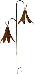 Elegant Metal Flowers Garden Stake Patios Balcony Planter Ground Spikes for Outdoor and Indoor Decoration