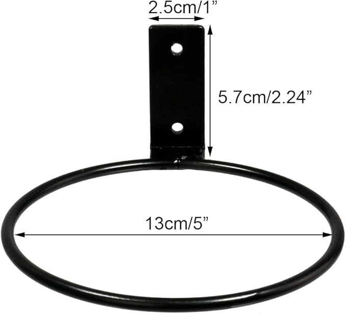 Sivya 6 Pack 5in Flower Pot Holder Ring Wall Mounted Metal Planter Hooks Hangers (6, 5")