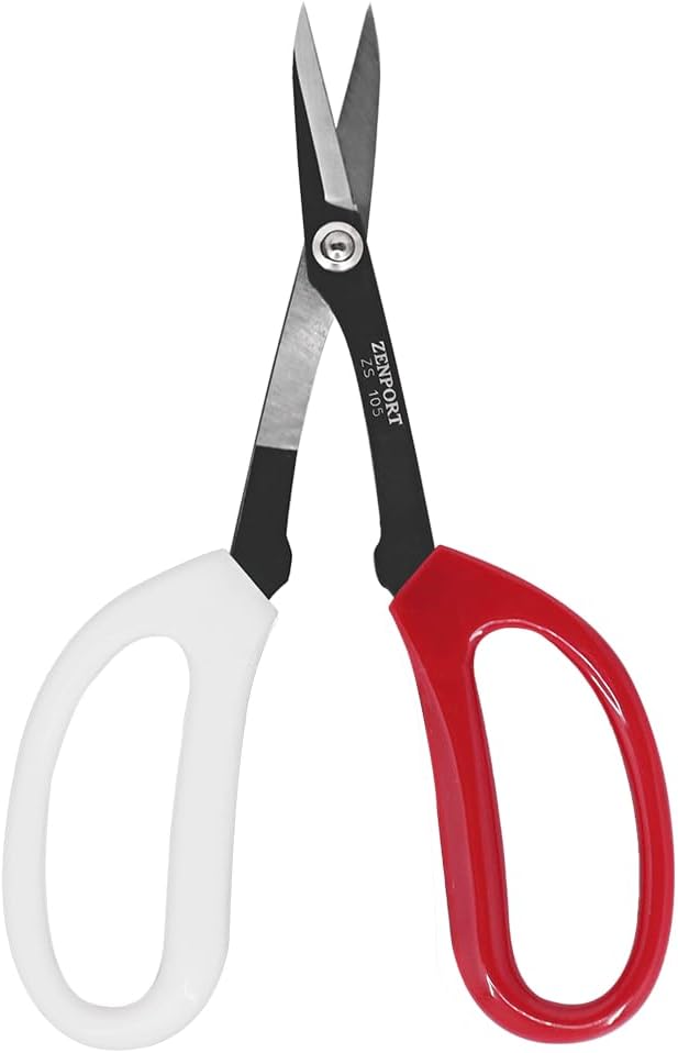 Zenport ZS105 Deluxe Scissors for Garden, Fruits and Crafts, 6.5-Inch, Box of 12, Red/White, ZS105-12PK