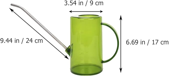 Beaupretty 2pcs 1000ml Long Spout Watering Cans 304 Stainless Steel Watering Kettles with Measurement Markings for Indoor Succulent and Garden Plant Care