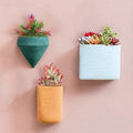 Resin Planters Geometric Wall Planters Indoor Plant Pots Colorful Wall-Mounted Flower Pots Vertical Plant Container Air Plant Holder Wall Vase for Cactus Succulents Herbs and More … (3 Mixed)