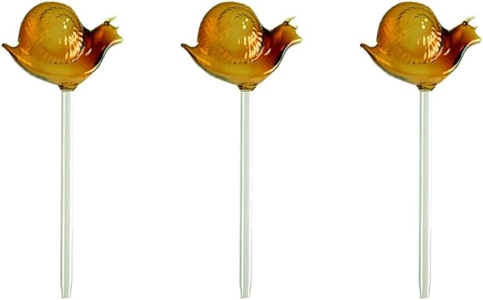 Hemoton 3PCS Plant Watering Globes Glass Self Watering Globes Automatic Watering Device Snail Shaped Water Globes Plant Watering Bulbs for Indoor Outdoor Plants (Random Color)