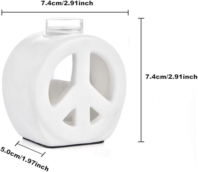 Propagation Vase, 2-in-1 Small Flower Vase and Aromatherapy Diffuser, Handcrafted Ceramic with Clear Glass Root Observation Tubes, Modern Desktop Centerpiece for Plant Lovers