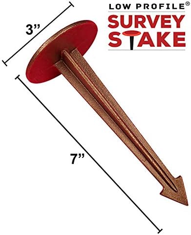Two-Pack Brass Survey Stakes, Flush Property Markers, Boundary Markers (2)