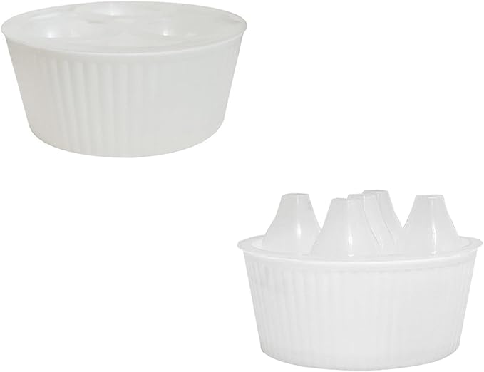 Tulip Planter, Planting Pot 3/5 Hole Design Vertically Ribbed Body Sturdy Base, Bulb Planter for Hydroponic Growing for Tulips Daffodil Bulbs(3/5Hole-WH)