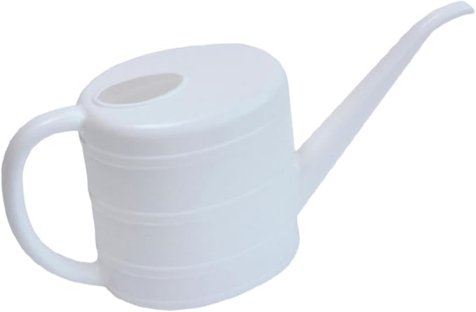 MYCENSE Watering Can Ergonomic Handle Easy to Use 2L Long Spout Water Can Watering Bucket for Flowers Kids Adults Yard Indoor Plants, White
