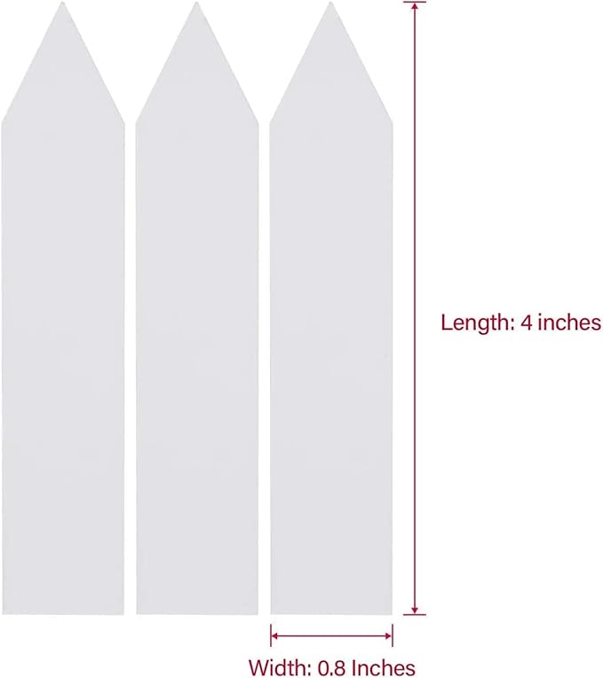 4 Inch Plastic Plant Labels for Seedlings, Flexible Waterproof Plant Tags, Vegetable Gardening Stake Tags for Potted Plants and Outdoor Garden, White, 1000 Pcs