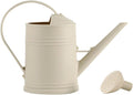 Plastic Flower Watering Can with Detachable Sprinkler Head, Long Spout Watering Can, Watering Can for Indoor Plants, Small Watering Cans for Indoor Bonsai Plants Garden Flowers 1.8L (Beige)