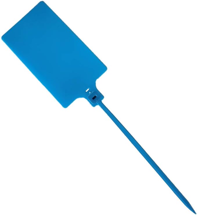 Plastic Seals Shipping Tags Logistics Use Big Sign Tie Large Label Tie, 255 mm Total Length, Package of 100 pcs (Blue)