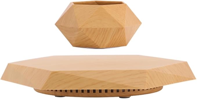 Floating Plant Pot,Planting Flower pots,Levitating Plant Pot,Magnetic levitation,Floating Plant,Hanging Flower pots,Suspendded Flowerpot,Hanging planters (Light Wood Grain)