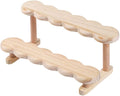 OULIGET Double Deck Wooden Display Riser Stand, Minifigures Doll Model Organizer Stand,Small Plant Perfume Jewelry Storage Rack for Desktop Window Sill Bar