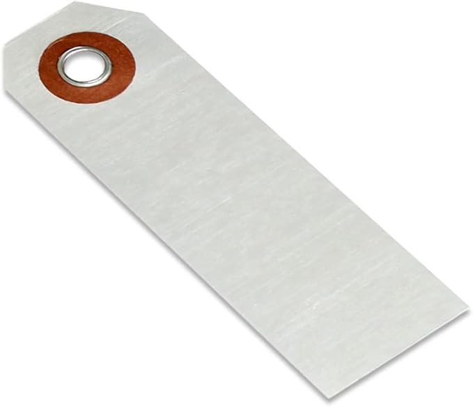 SmartSign (Pack of 100) 3.125 x 1 inch Write-on Indentable Blank Two-Sided Marking Tags, Dead-Soft Aluminum, Silver