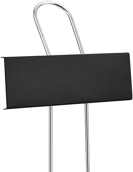 Pack of 25pcs Metal Plant Labels Garden Markers Reusable Nursery Stakes Tags Name Plate for Greenhouse Flower, Herbs, Vegetables, Seedlings, Shrubs (10.6x3.5x1.2inch, Black Iron)