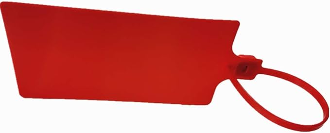 Plastic Seals Shipping Tags Logistics Use Big Sign Tie Large Label Tie, 255 mm Total Length, Package of 100pcs (Red)