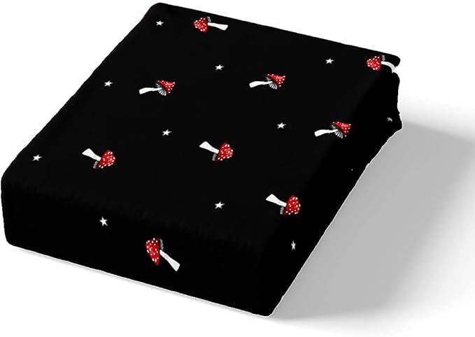 Mushroom Sheet Set Kids Cute Botanical Plants Print Bed Sheets Set Girls Kawaii Mushroom Bedding Set for Boys Teens Sheets Soft Room Decor Twin Size(1 Flat Sheet +1 Fitted Sheet +1 Pillowcase)