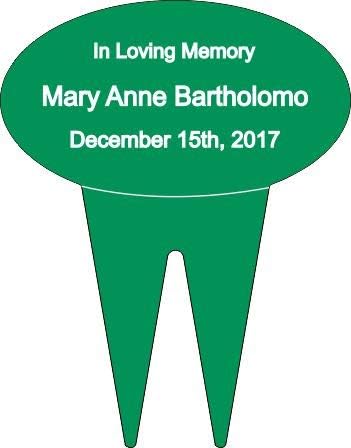 Comfort House Personalized Tree Tag - Custom Tree and Plant Identification Marker Stakes Into Ground - Name, Memorial, Care Instructions # J0039